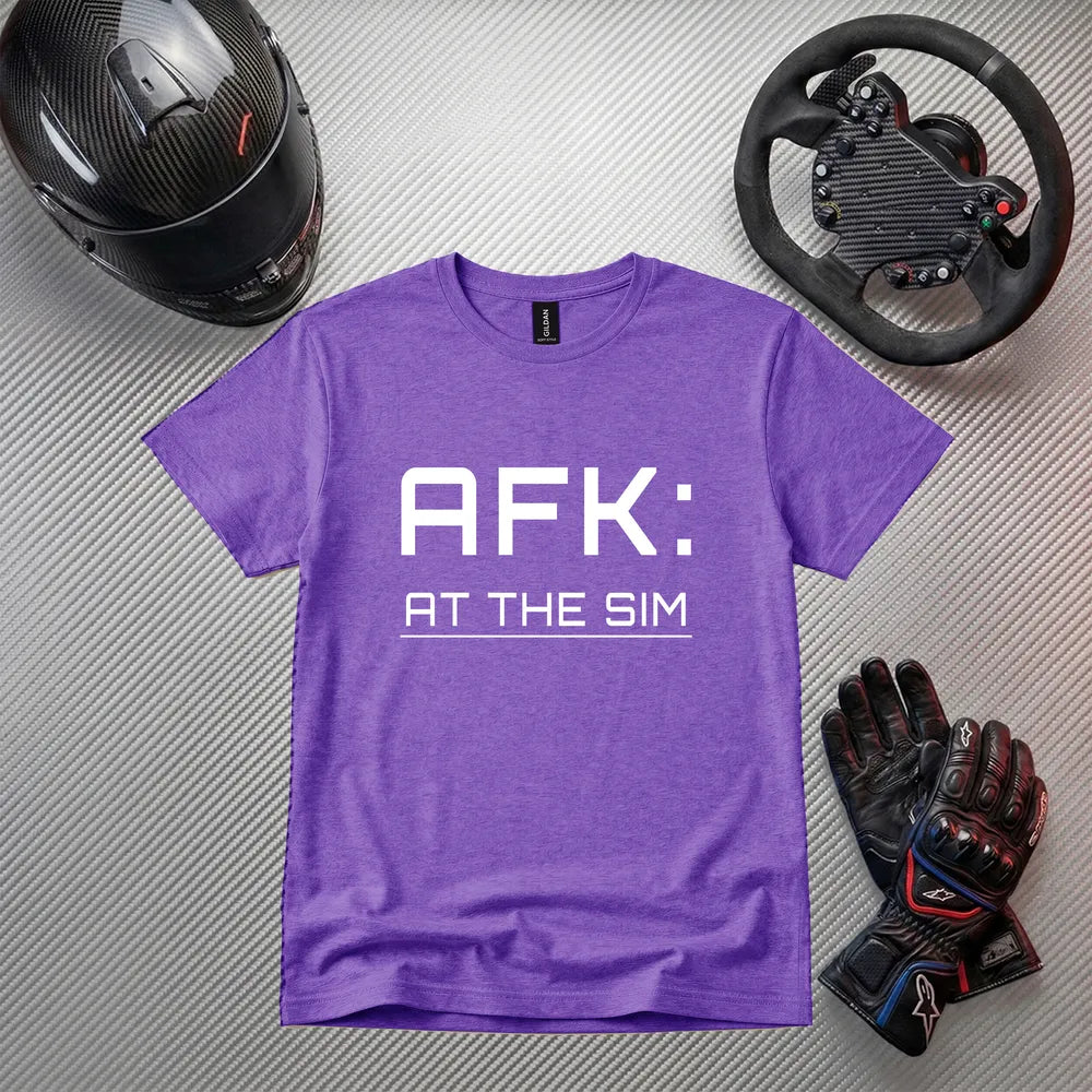 AFK At The Sim Funny Sim Racing T-Shirt | Gamer Apparel