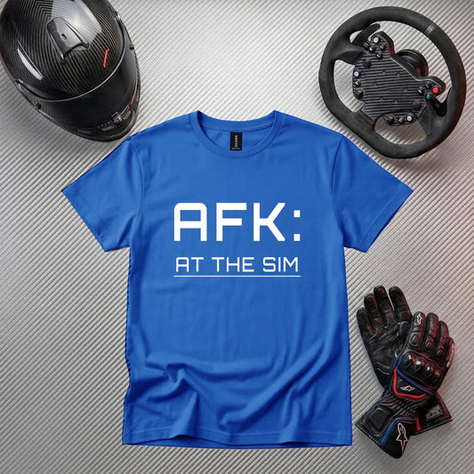 AFK At The Sim Funny Sim Racing T-Shirt | Gamer Apparel