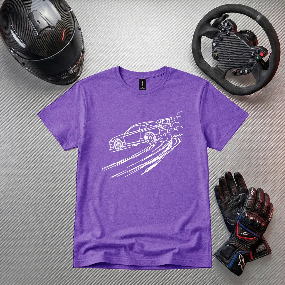 Drift Car T-Shirt – JDM Racing Line Art Tee |  Car Enthusiast Gift for Drift & Motorsport Fans