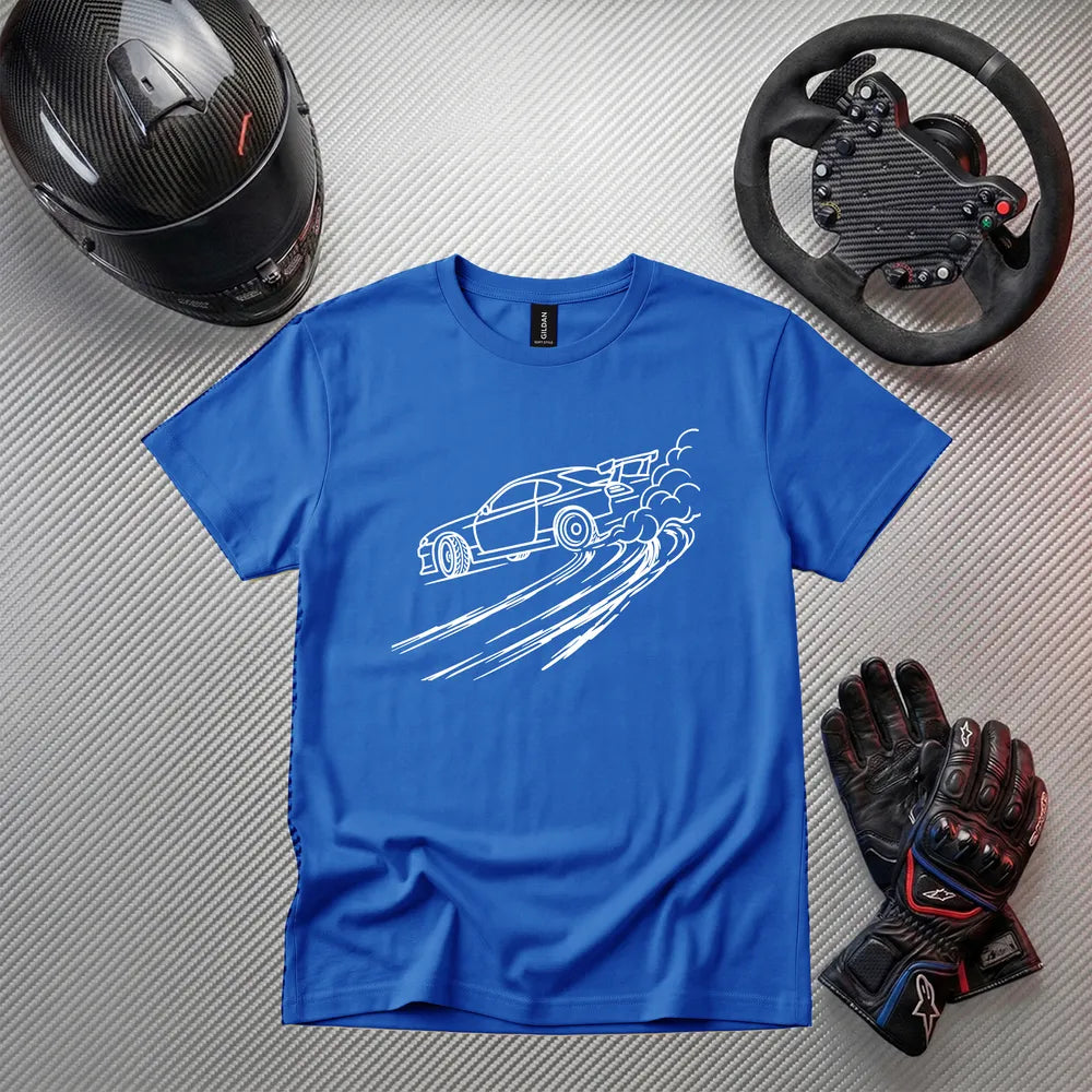Drift Car T-Shirt – JDM Racing Line Art Tee |  Car Enthusiast Gift for Drift & Motorsport Fans