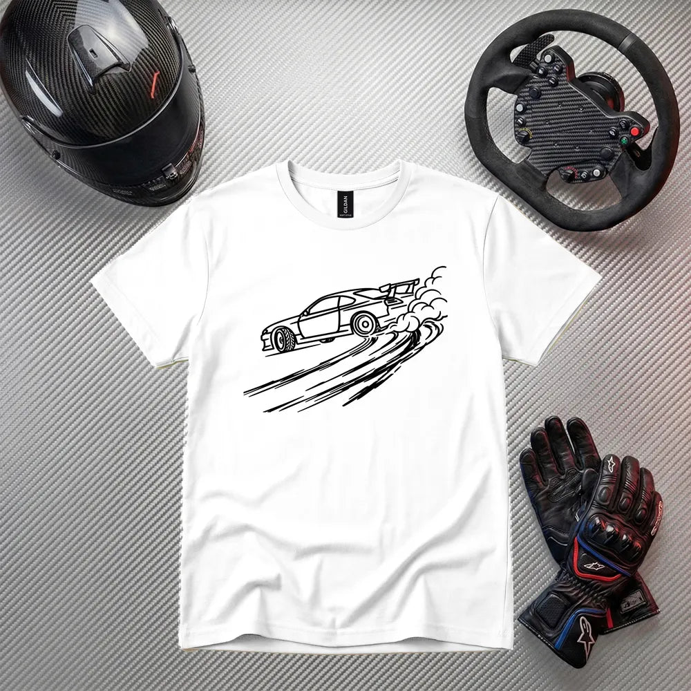 Drift Car T-Shirt – JDM Racing Line Art Tee |  Car Enthusiast Gift for Drift & Motorsport Fans