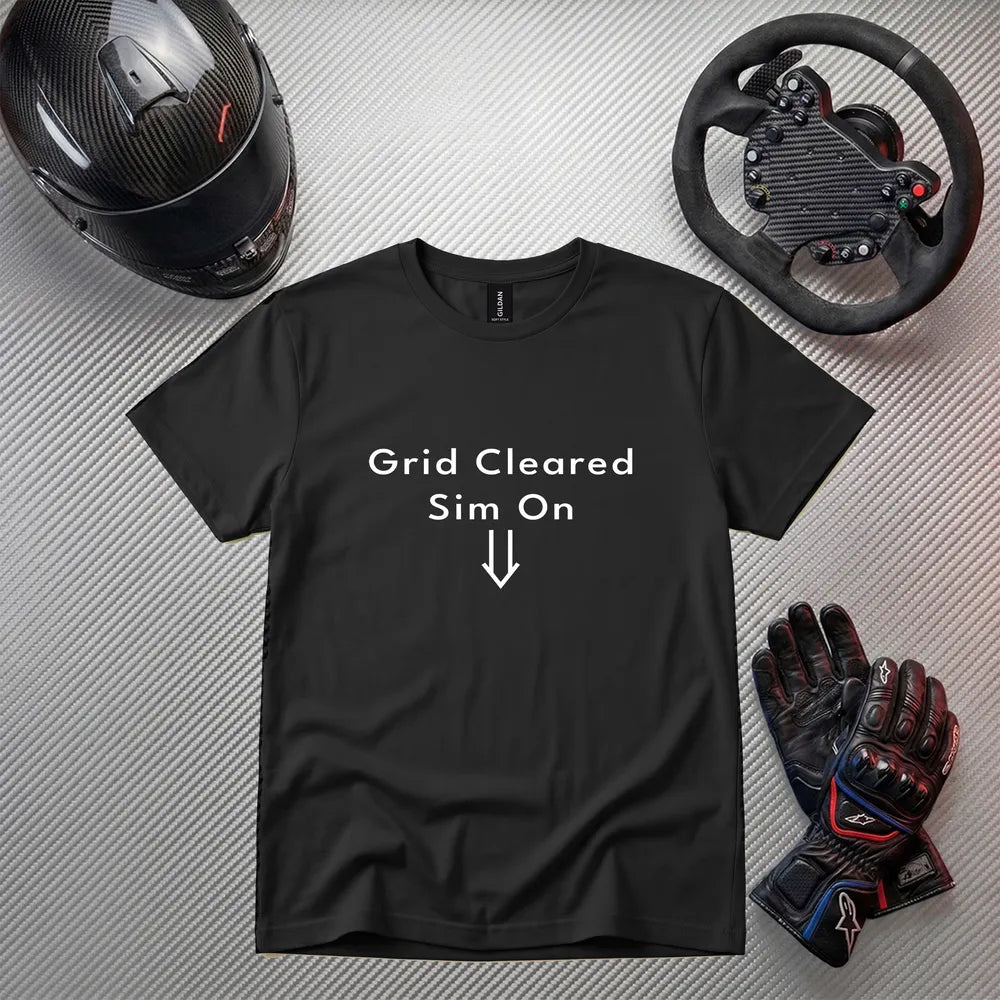 Grid Cleared Sim On Funny Gaming T-Shirt | Gamer Apparel