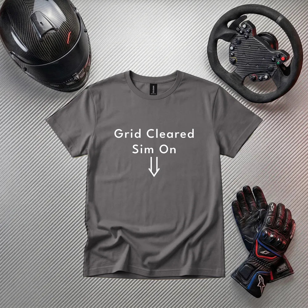Grid Cleared Sim On Funny Gaming T-Shirt | Gamer Apparel