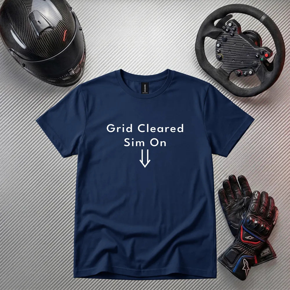 Grid Cleared Sim On Funny Gaming T-Shirt | Gamer Apparel