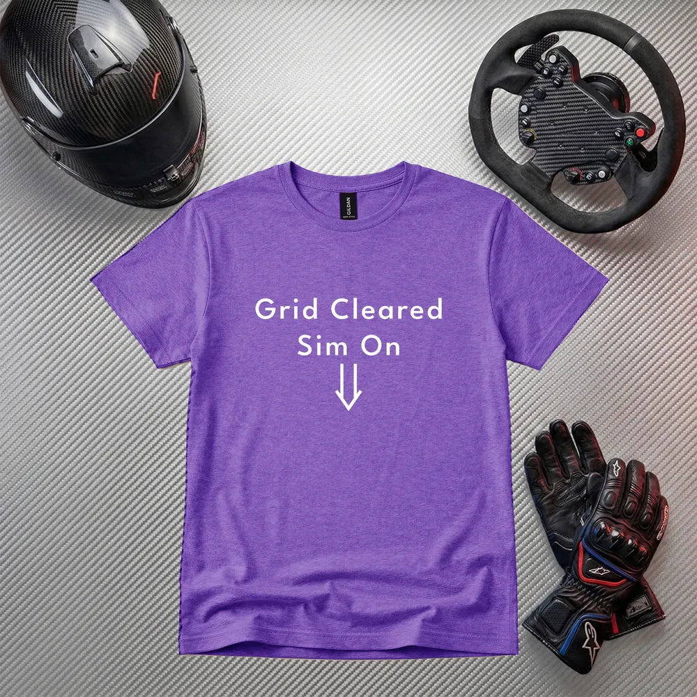 Grid Cleared Sim On Funny Gaming T-Shirt | Gamer Apparel