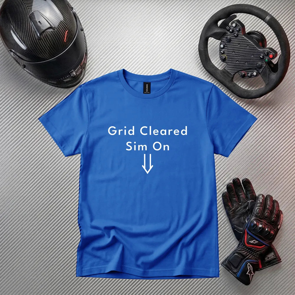 Grid Cleared Sim On Funny Gaming T-Shirt | Gamer Apparel
