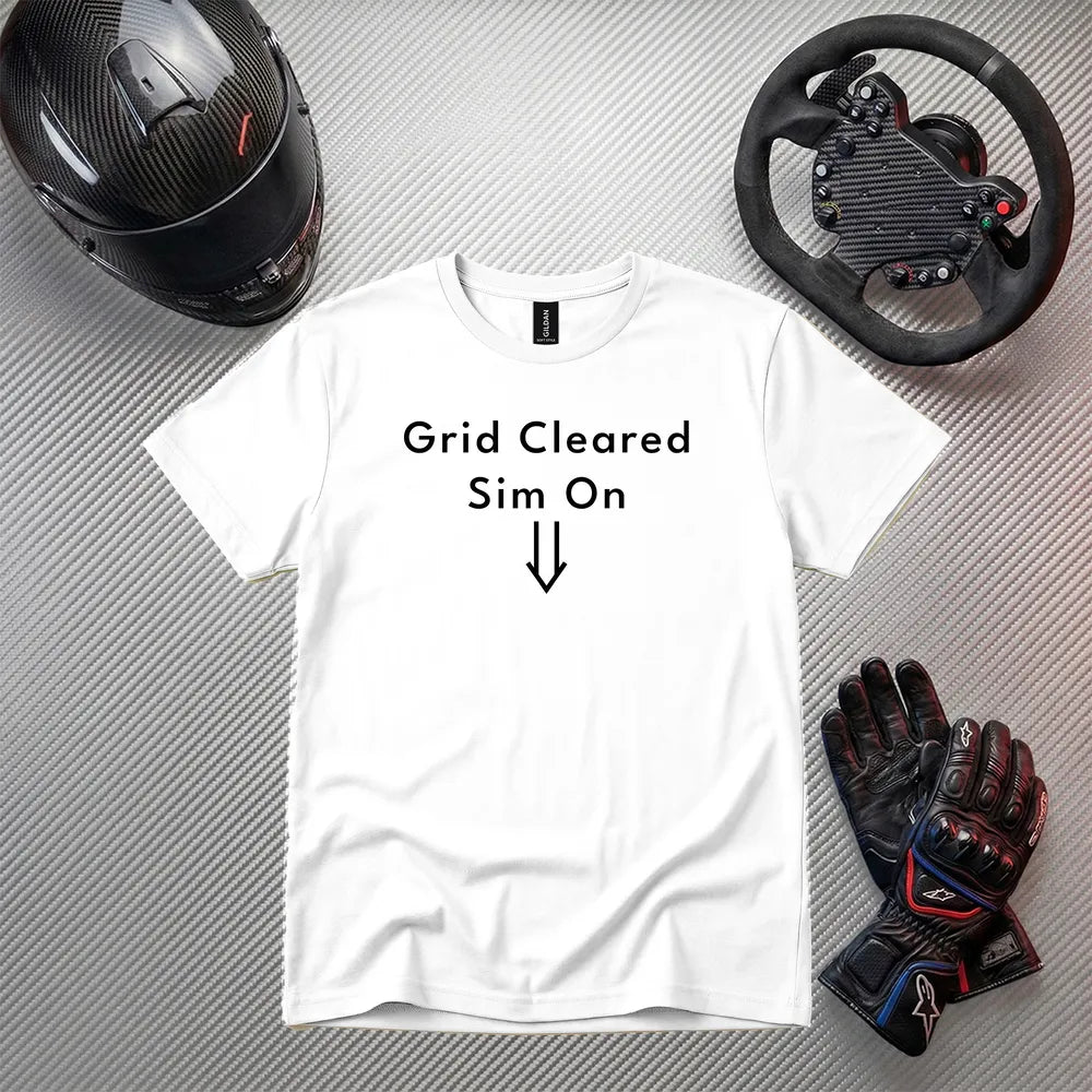 Grid Cleared Sim On Funny Gaming T-Shirt | Gamer Apparel