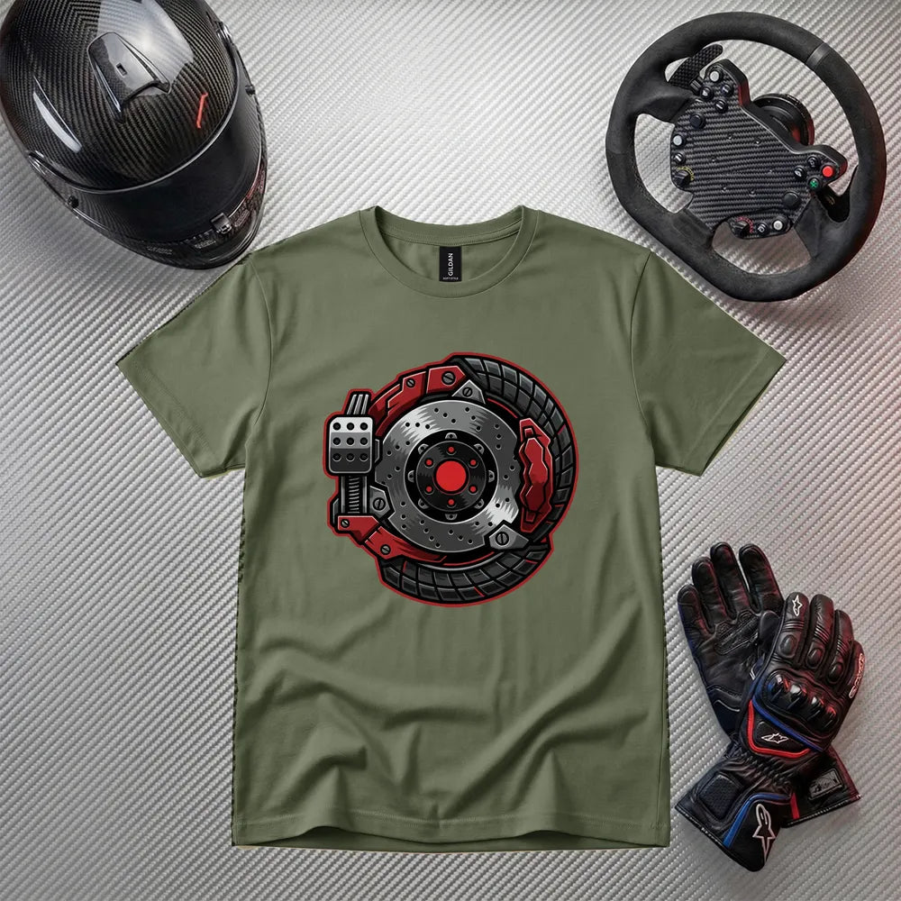 Brake Disc Racing T-Shirt | Car Enthusiast Gift | Sim Racing Apparel | Motorsport Tee